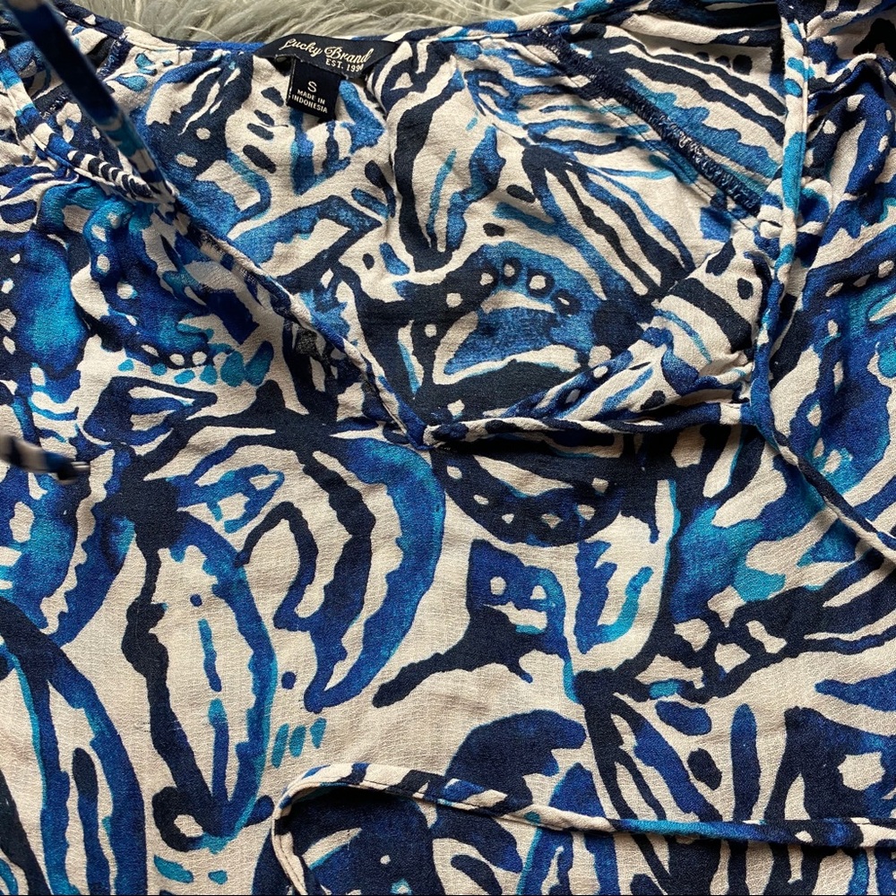 Lucky Brand Floral Short Sleeve Top - Picture 3 of 5
